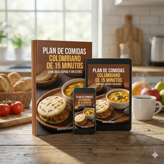 Recetas rápidas en menos de 15 minutos - Desayunos, Almuerzos, Cenas y Snacks de sabor Colombiano